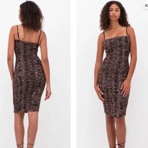 Babaton Snakeskin Print Dress